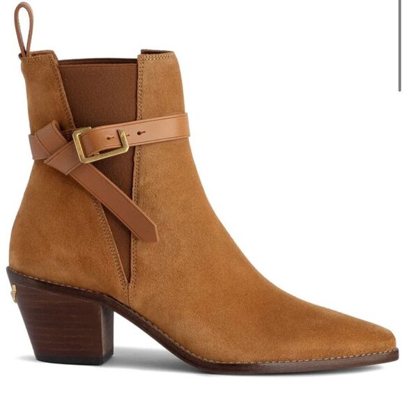 Zadig and Voltaire Tyler Cecilia Suede Boots in Tan Sz 9 (40) NIB - Picture 1 of 12